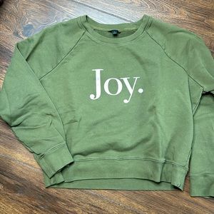 J Crew “Joy” sweatshirt